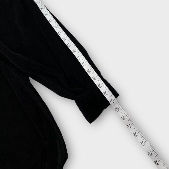 VTG Nordstrom Shirt Mens Medium Nautical Velour Corduroy Relaxed Black Sailing - Picture 13 of 14